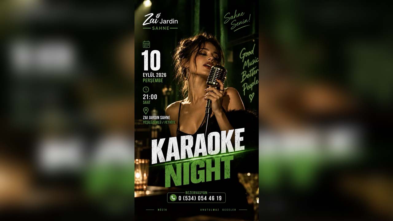 Zai Jardin'de "Karaoke Night" 🎤✨🎶