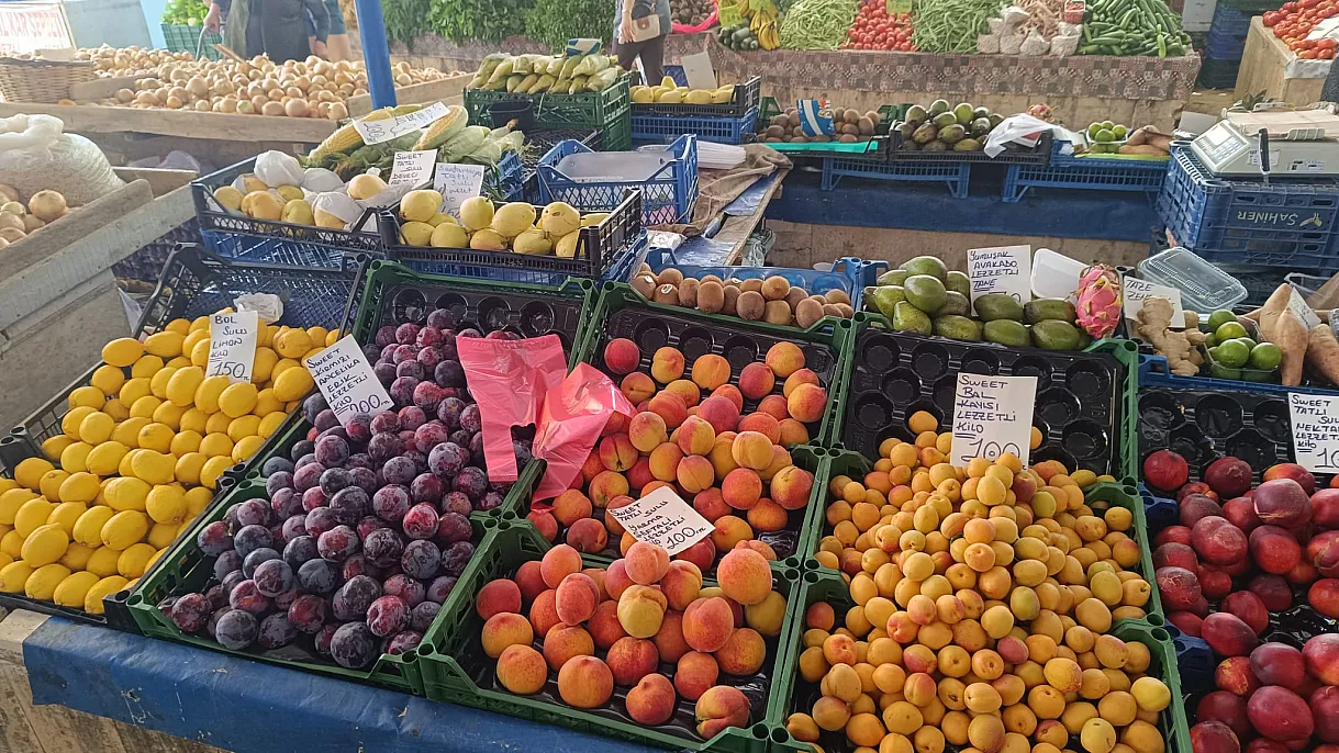 Colorful stalls decorate summer tables at Fethiye Tuesday Market