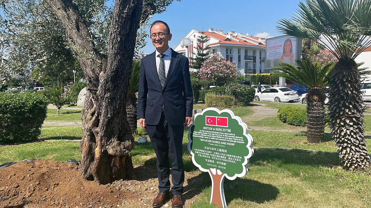 Fethiye'de barışın güvercinleri uçtu, dostluğun zeytini dikildi
