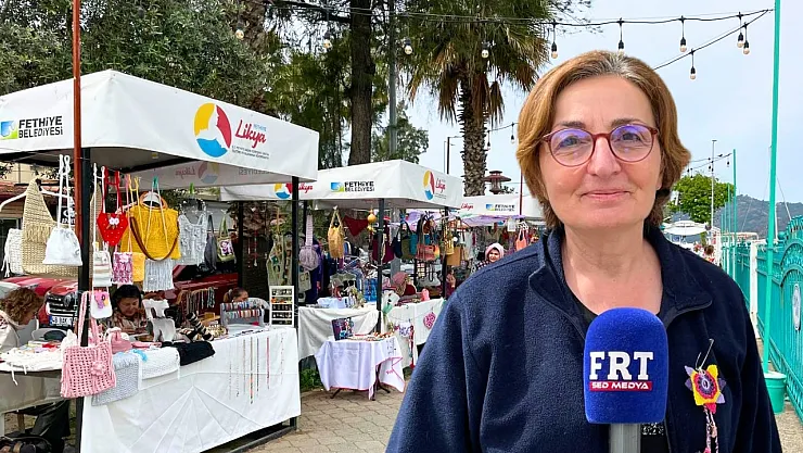 Fethiye’de kanal kenarında kadın emeğinin renkli yüzü