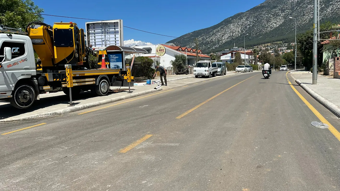 Fethiye’de Hisarönü–Kayaköy bağlantı yolunda çalışmalar sürüyor