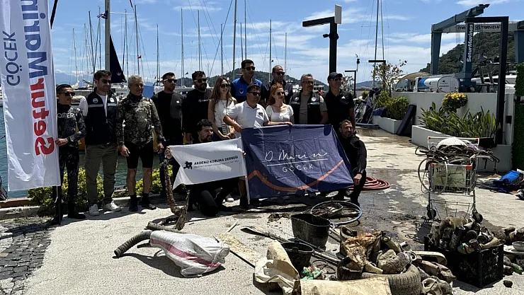 Fethiye'de deniz dibi temizliği yapıldı