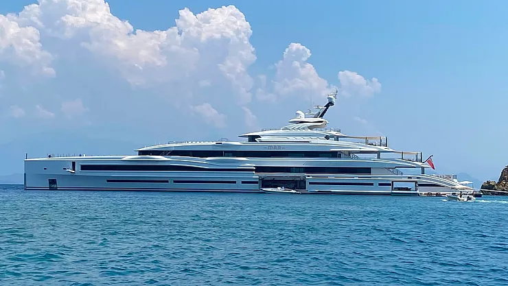 107-Meter Giant Superyacht MAR Anchored in Göcek