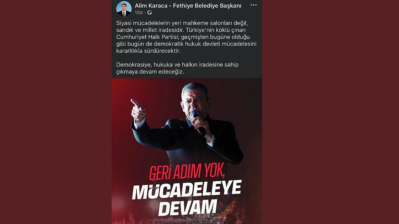 Başkan Karaca'dan 'Mutlak Butlan' Kararı Sonrası A&ccedil;ıklama