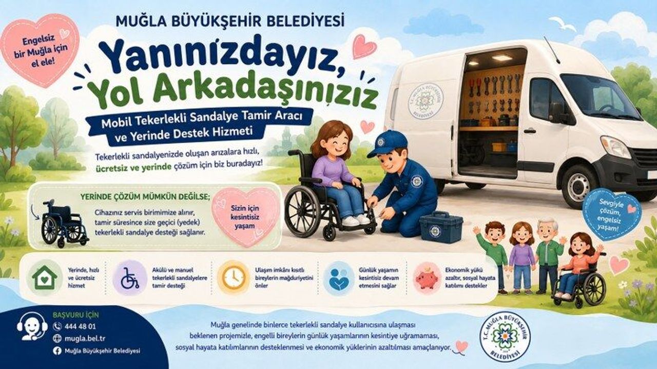 Mobil tekerlekli sandalye tamir aracı ‘Engelsiz Muğla’ için yollarda