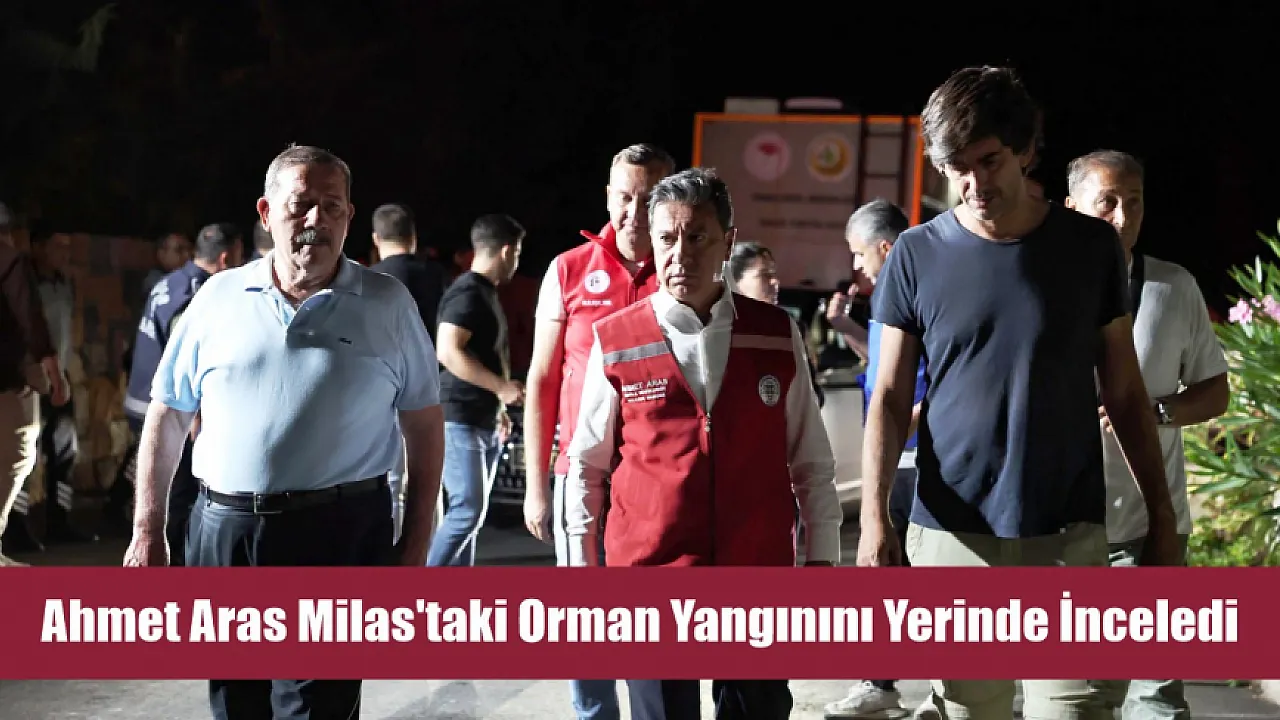 Ahmet Aras Inspected the Forest Fire in Milas on Site