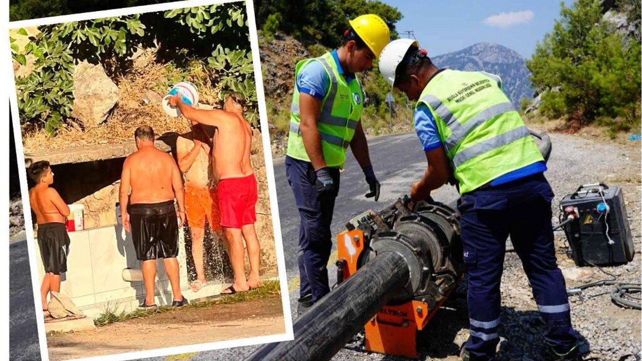 Vatandaş sokak çeşmesinde duş alıyor, MUSKİ’ye göre sorun çözülüyor