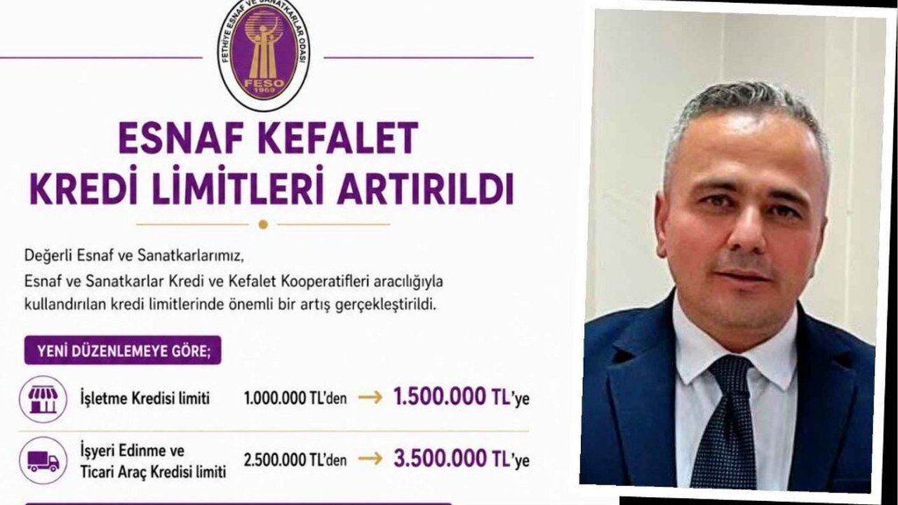 Good news from Fethiye Tradesmen's Chamber: Credit limits increased
