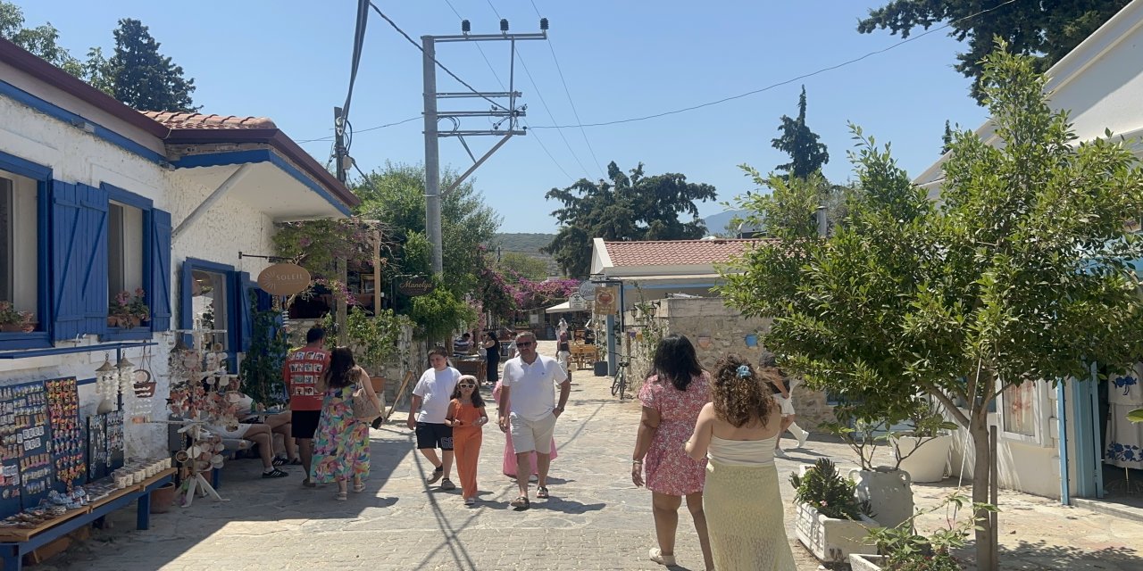 Tourist Crowds in the Stone Streets of Old Datça