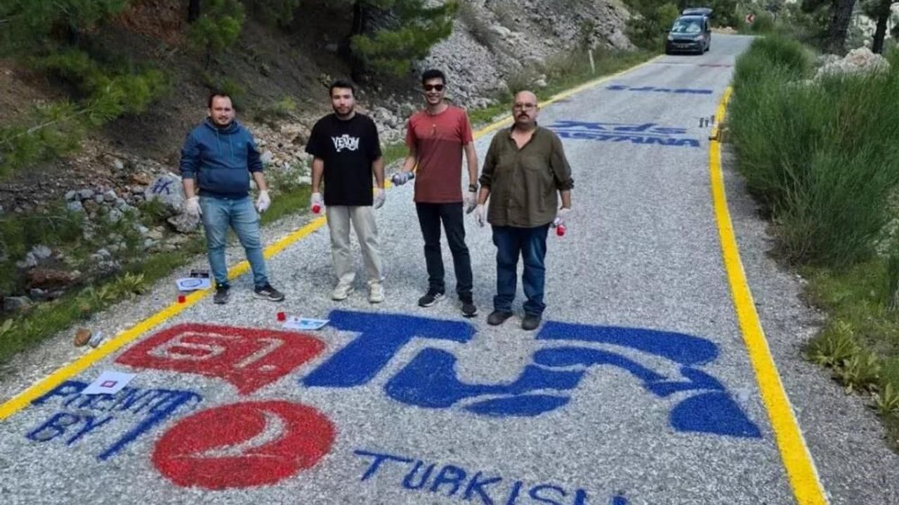 Menteşe’de Gençlerden Tour of Türkiye’ye Renkli Dokunuş