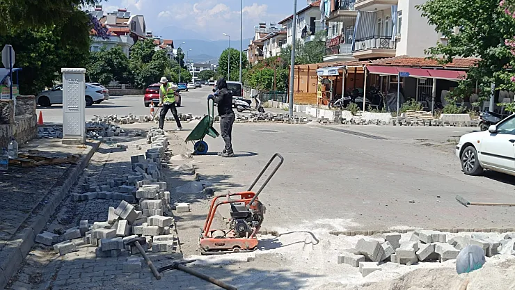 Fethiye’de fiber altyapı sonrası yol onarımı başlatıldı